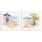 Stupell Industries Bathing Beauties on Beach 2pc Wall Plaque Art Set Design by Anne Tavoletti